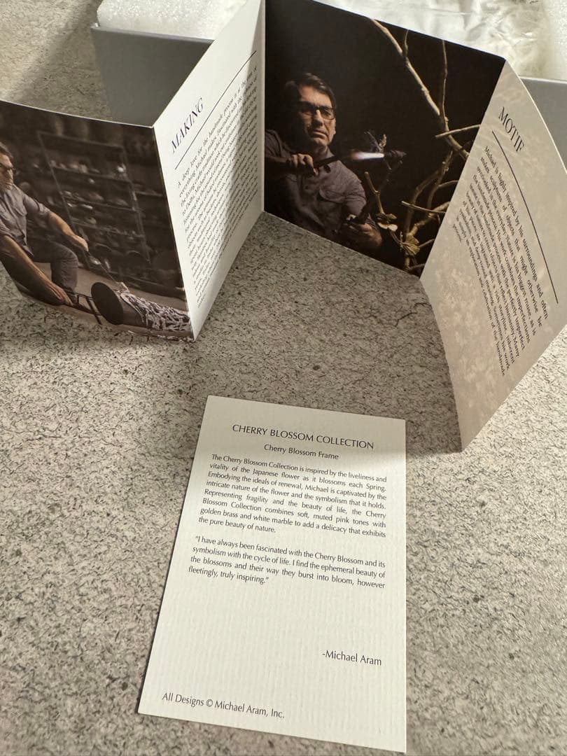 【新品】MICHAEL ARAM（マイケル アラム）桜　フォトフレーム