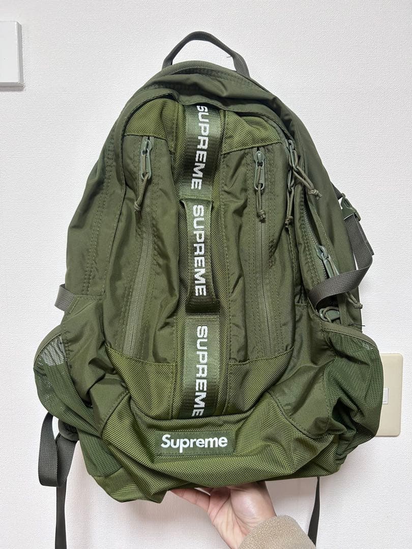 Supreme オリーブ バックパック