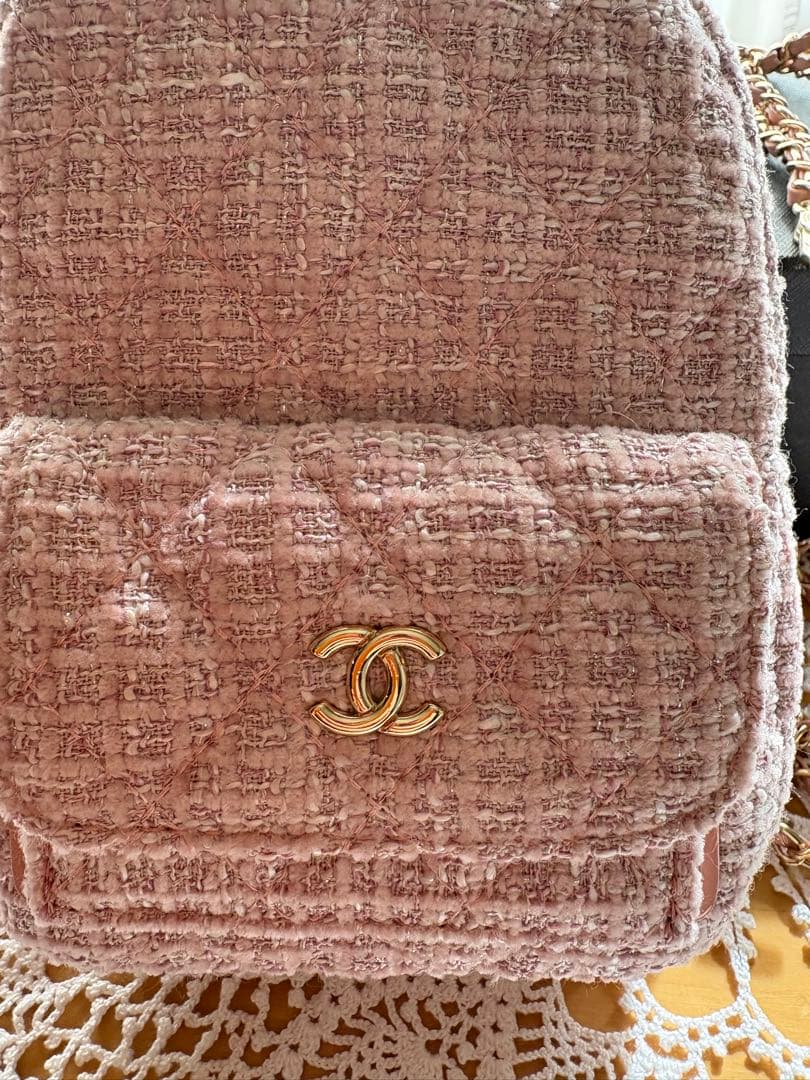 CHANEL ピンクツイード　リュック　ノベルティ