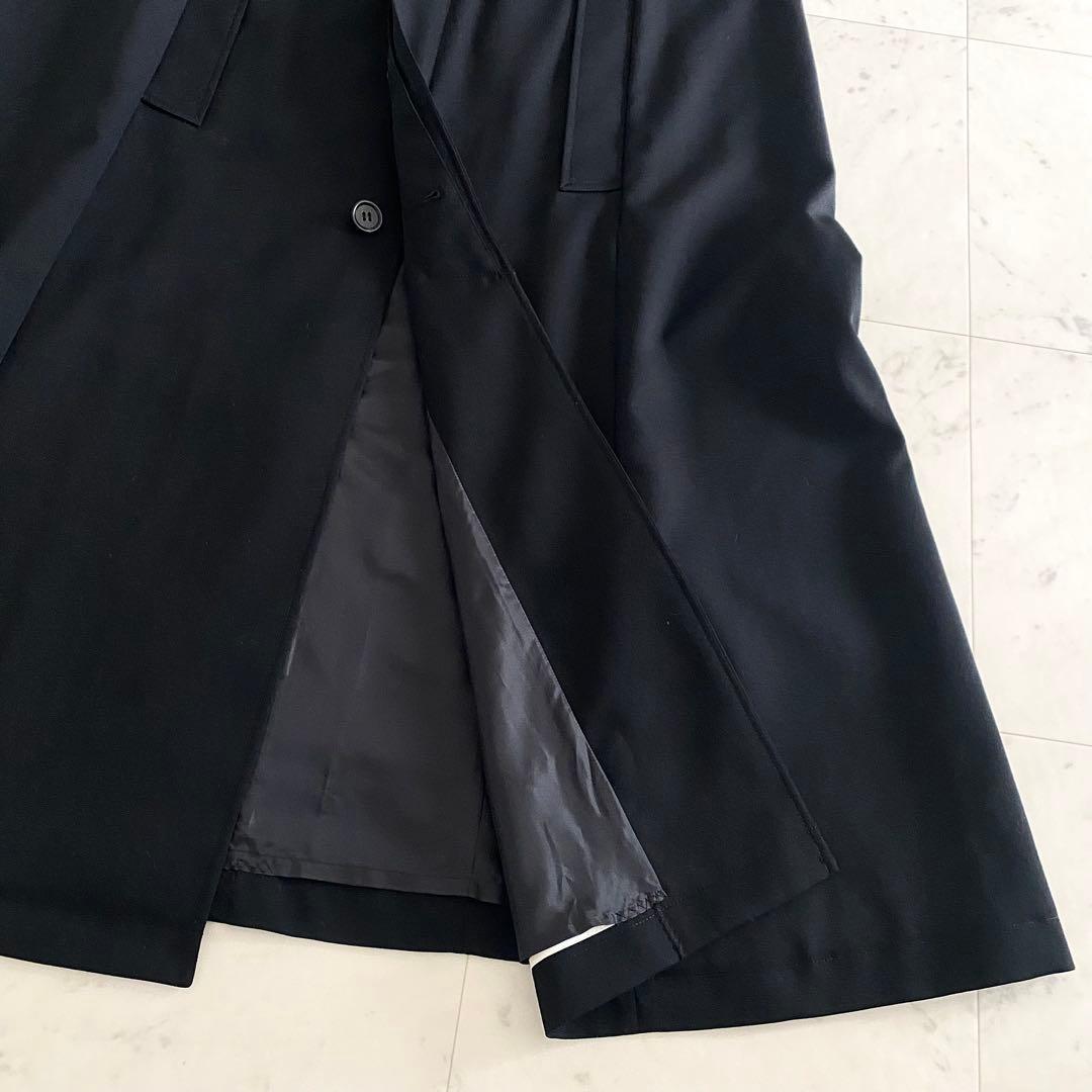 極美品 アンスクリア INSCRIRE ウールギャバジンケープコート 38