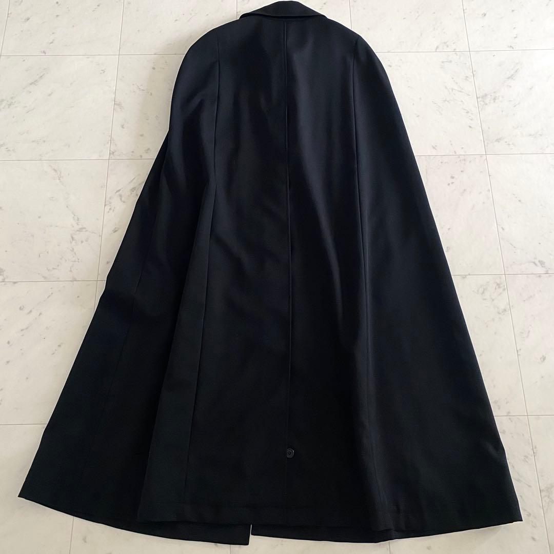 極美品 アンスクリア INSCRIRE ウールギャバジンケープコート 38