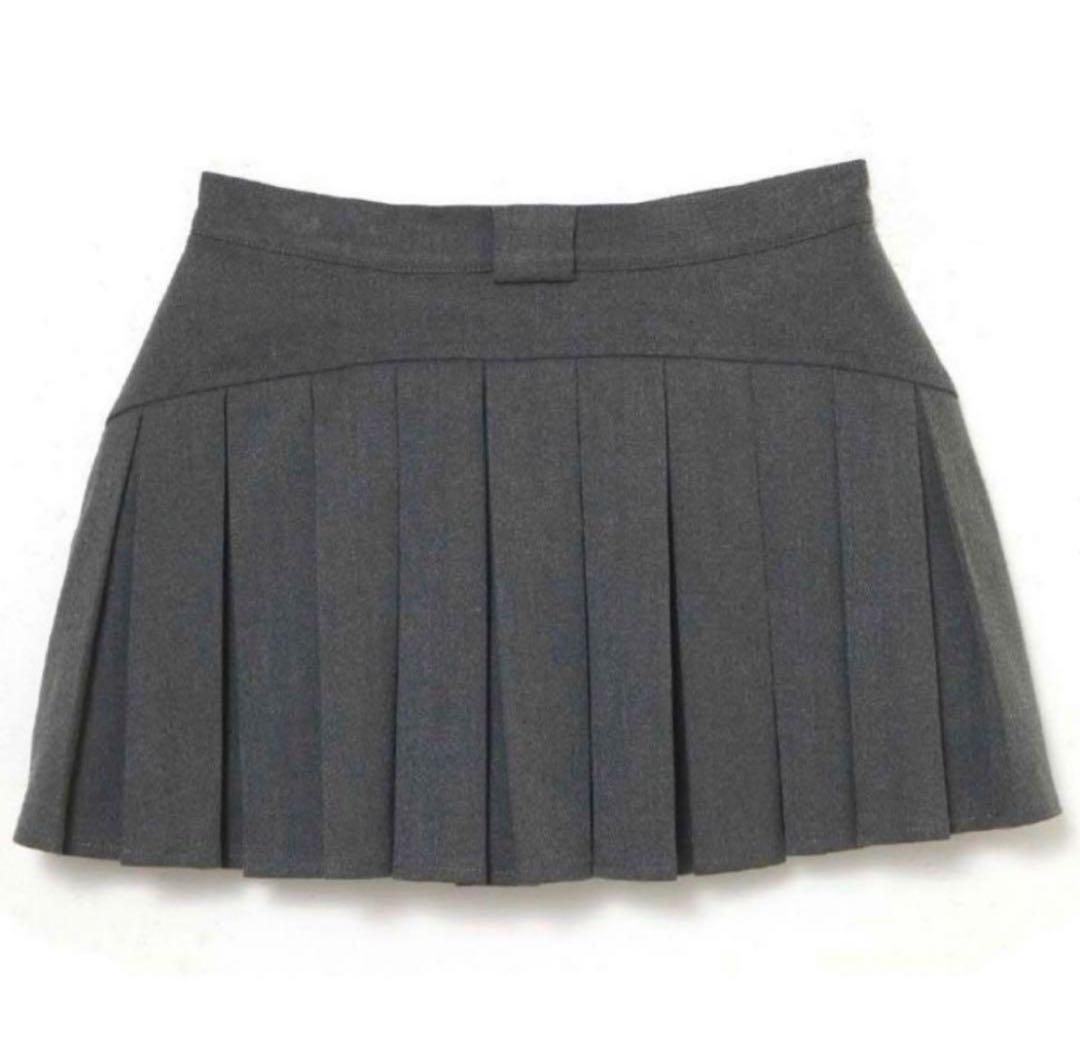 スカート melt the lady back pleats skirt grey