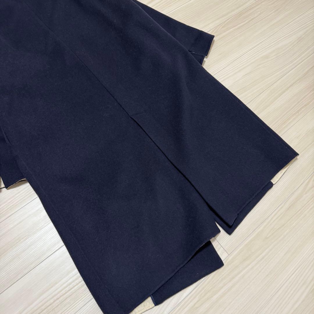 【極美品✨】エンフォルド ウールソフトリバーノーカラーコート ダブルフェイス