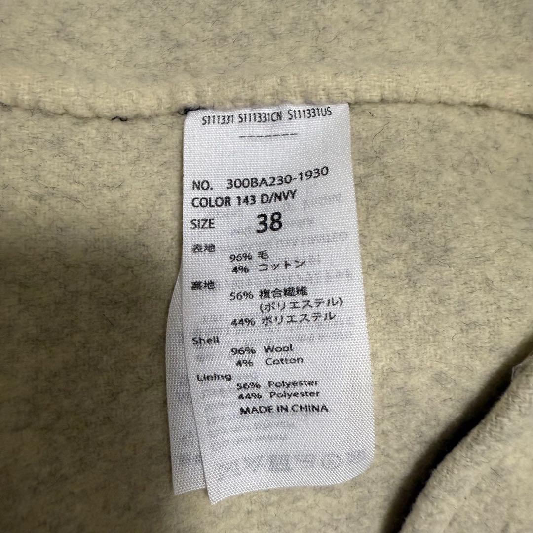 【極美品✨】エンフォルド ウールソフトリバーノーカラーコート ダブルフェイス