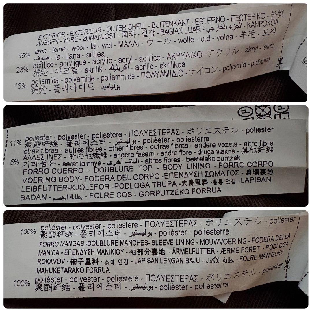 ★希少 XLサイズ★ ZARA チェスターコート ツイード グレンチェック