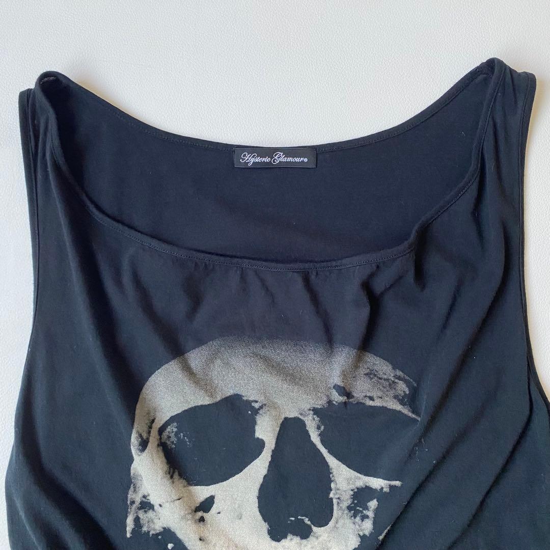 ヒステリックグラマー　スカルベリー　タンクトップ　ストロベリー　スカル　絞り紐