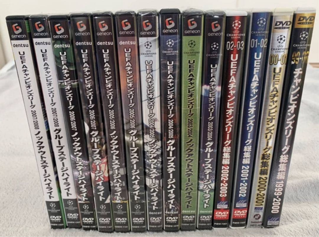 UEFA チャンピオンズリーグ DVD 14枚セット(うち新品7枚)バラ売り不可