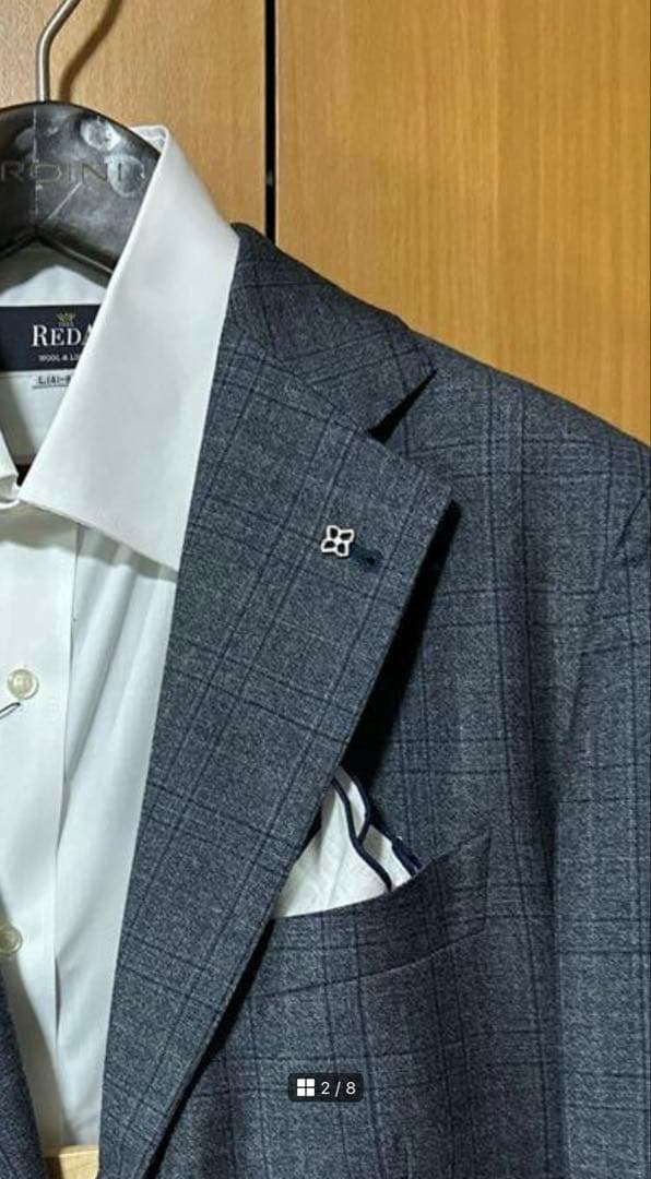 【美品TAGLIATORE】ラペルピン&スーツREDA. Super 130's