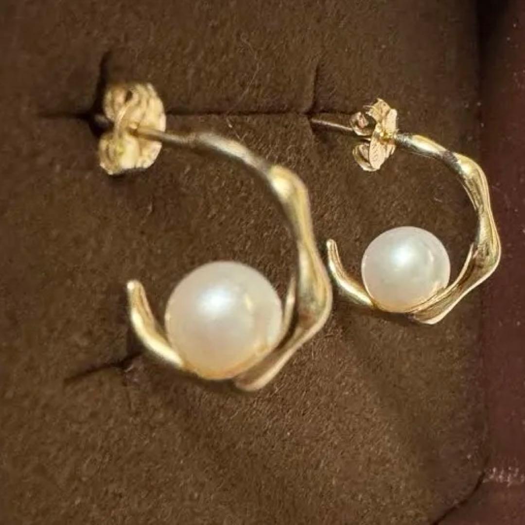 agete K10 淡水パールピアス