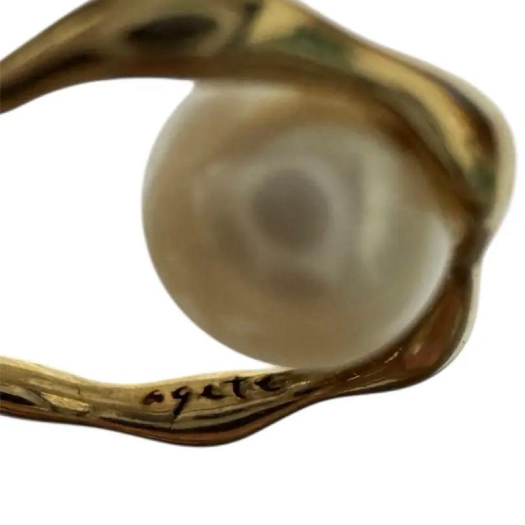 agete K10 淡水パールピアス