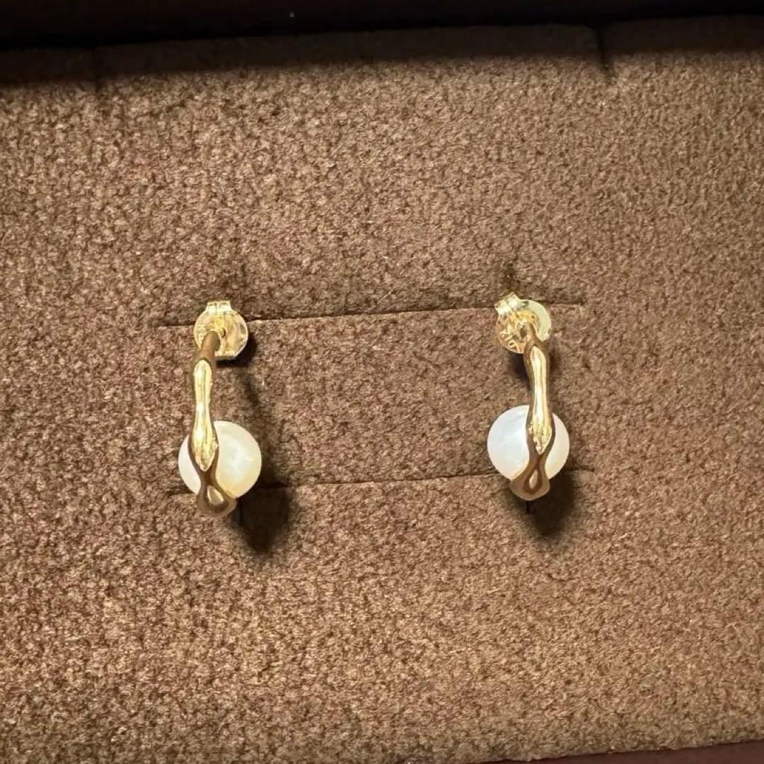 agete K10 淡水パールピアス