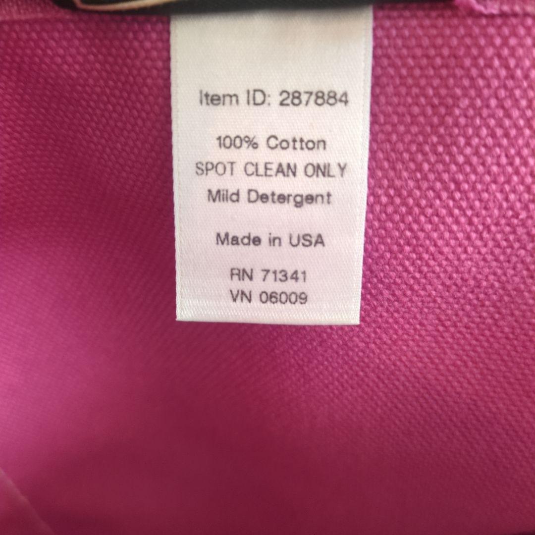 【美品】L.L.Bean トートバッグ ピンク　ラージ　ファスナー