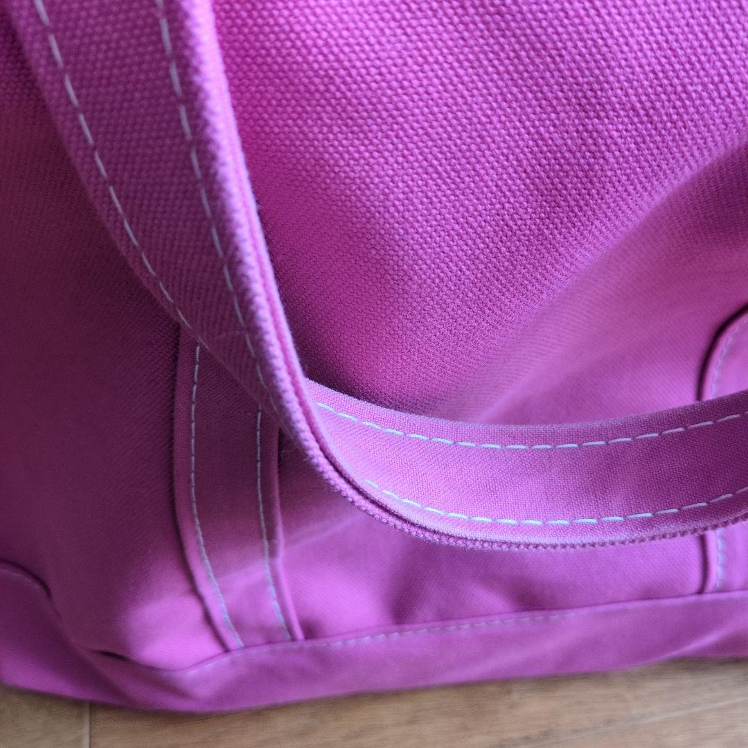 【美品】L.L.Bean トートバッグ ピンク　ラージ　ファスナー