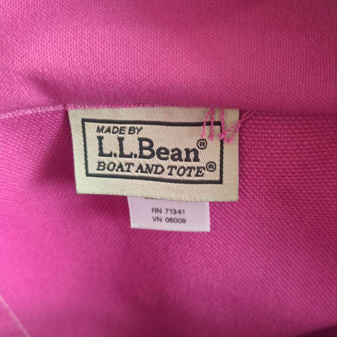 【美品】L.L.Bean トートバッグ ピンク　ラージ　ファスナー