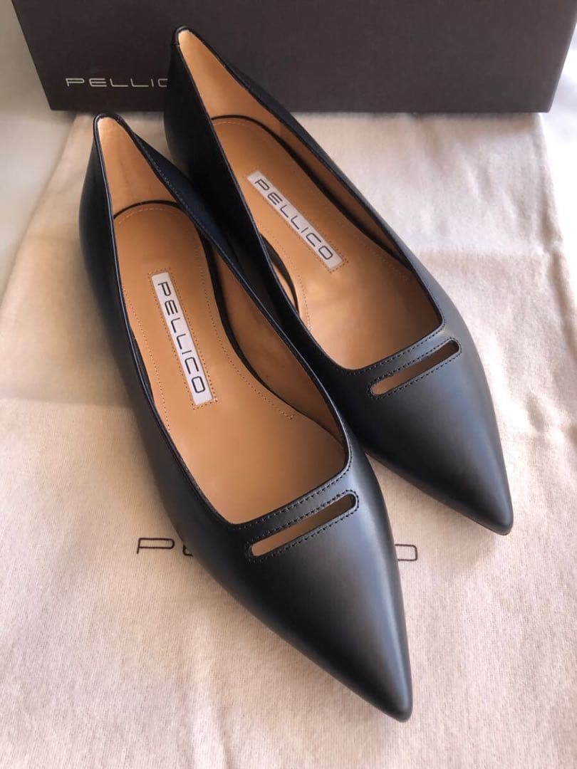 ペリーコ　アネッリ　フラット　ブラック　パンプス　新品　23.5
