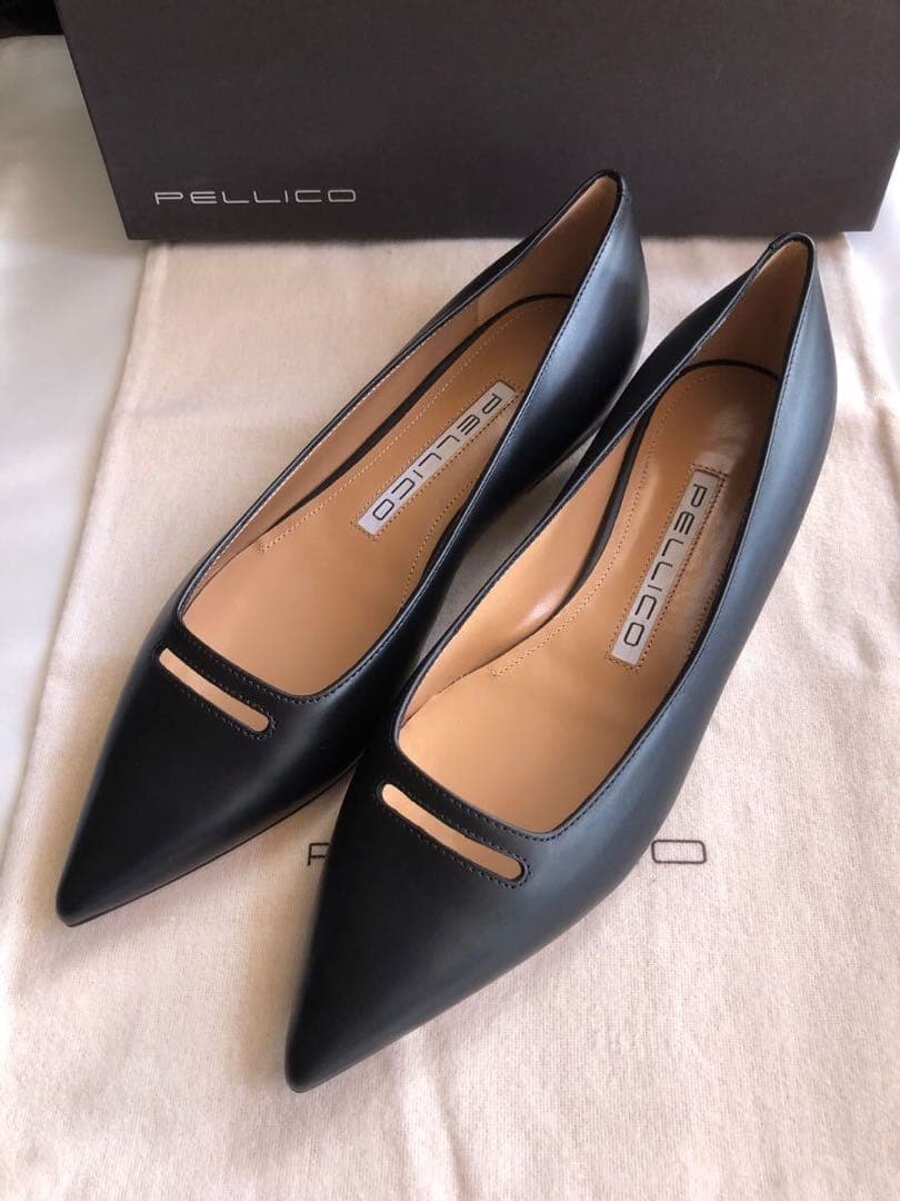 ペリーコ　アネッリ　フラット　ブラック　パンプス　新品　23.5