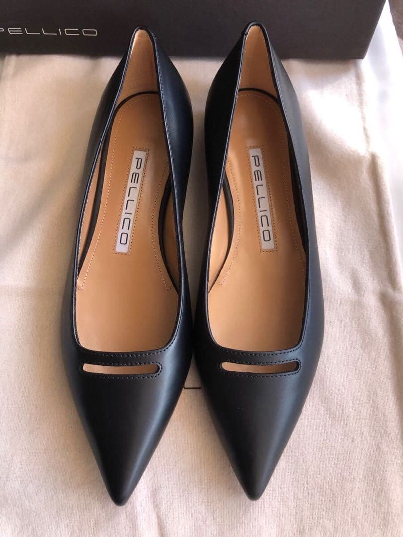 ペリーコ　アネッリ　フラット　ブラック　パンプス　新品　23.5