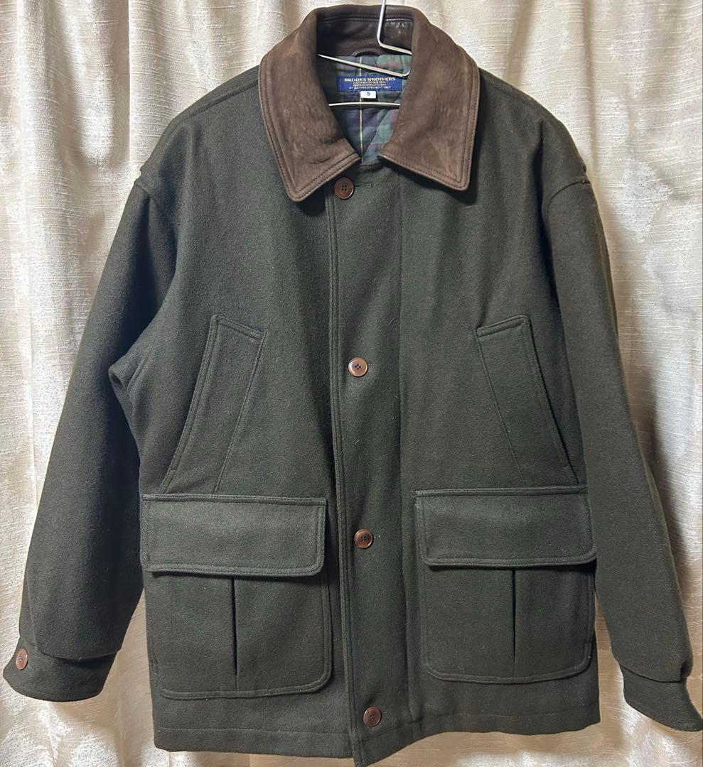 80s USA製 ブルックスブラザーズ 中綿 メルトン ウール ジャケット