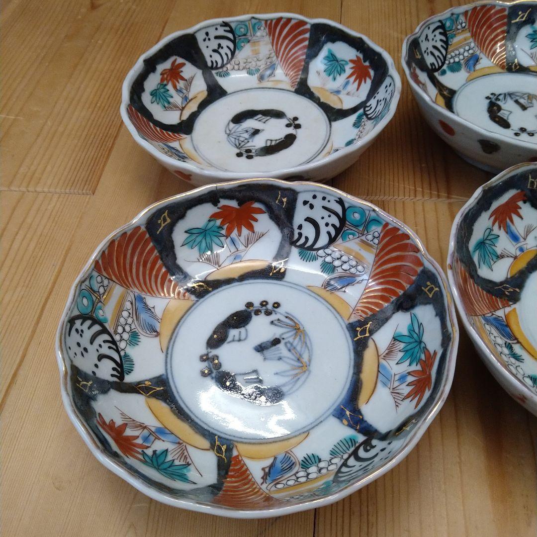 有田焼 伊万里焼　古伊万里　金彩　なます皿　小皿　小鉢　6枚セット