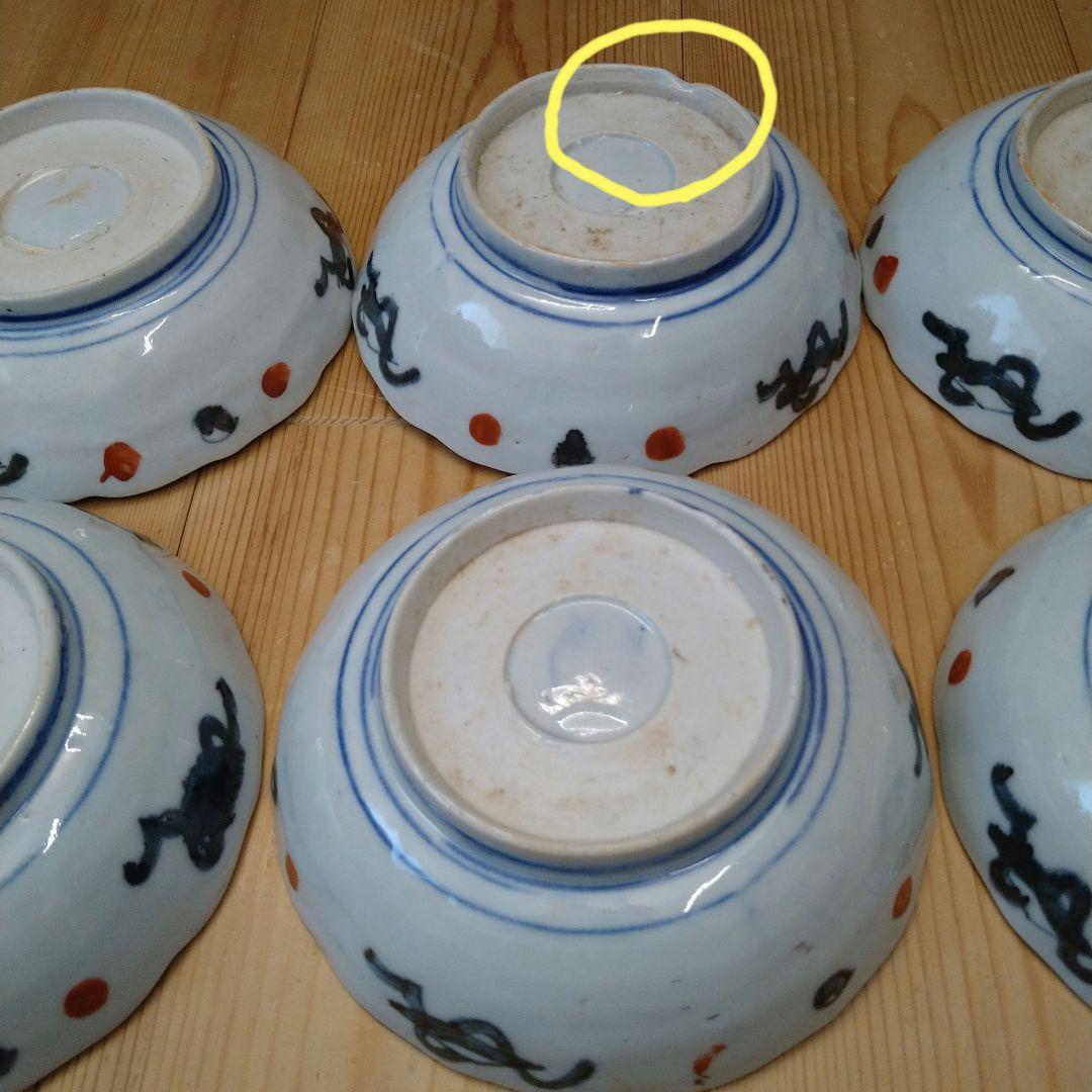 有田焼 伊万里焼　古伊万里　金彩　なます皿　小皿　小鉢　6枚セット