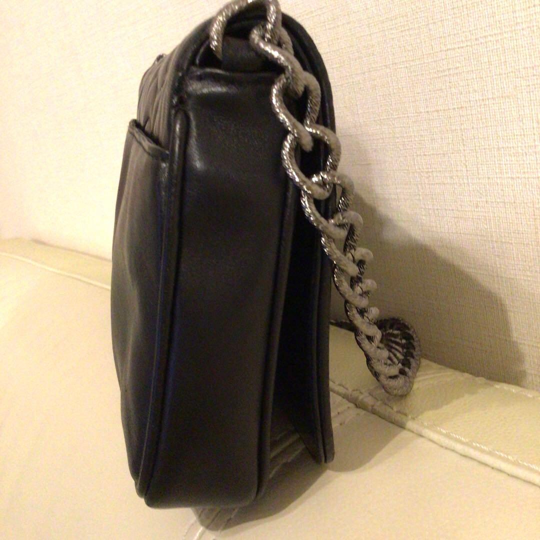 シャネル　カメリア　パーティーバッグ　チェーンウォレット　黒　アクセサリーポーチ