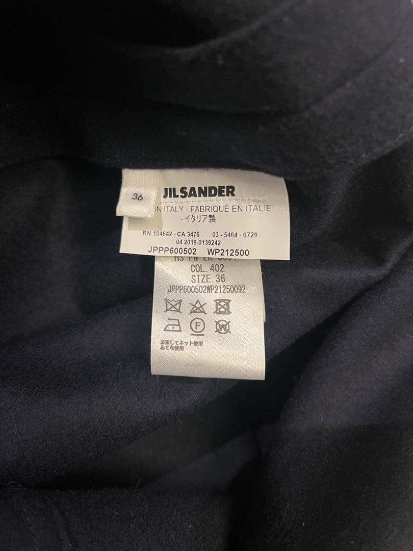 JIL SANDER+ 19AW ウール比翼コート ネイビー