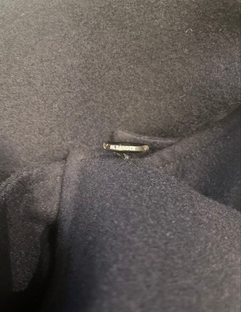 JIL SANDER+ 19AW ウール比翼コート ネイビー