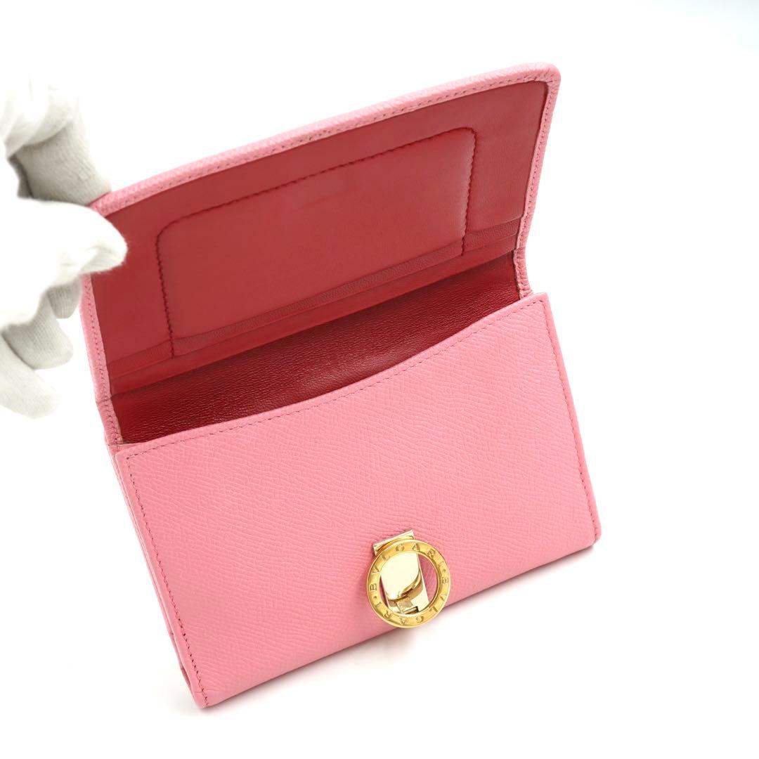 ✨新品未使用・箱付✨　BVLGARI ミディアムウォレット　ビーゼロワン　ピンク