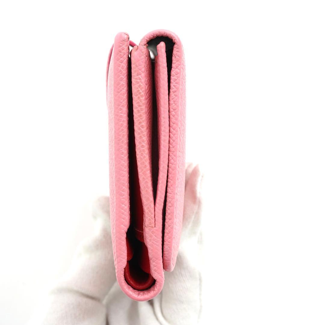 ✨新品未使用・箱付✨　BVLGARI ミディアムウォレット　ビーゼロワン　ピンク