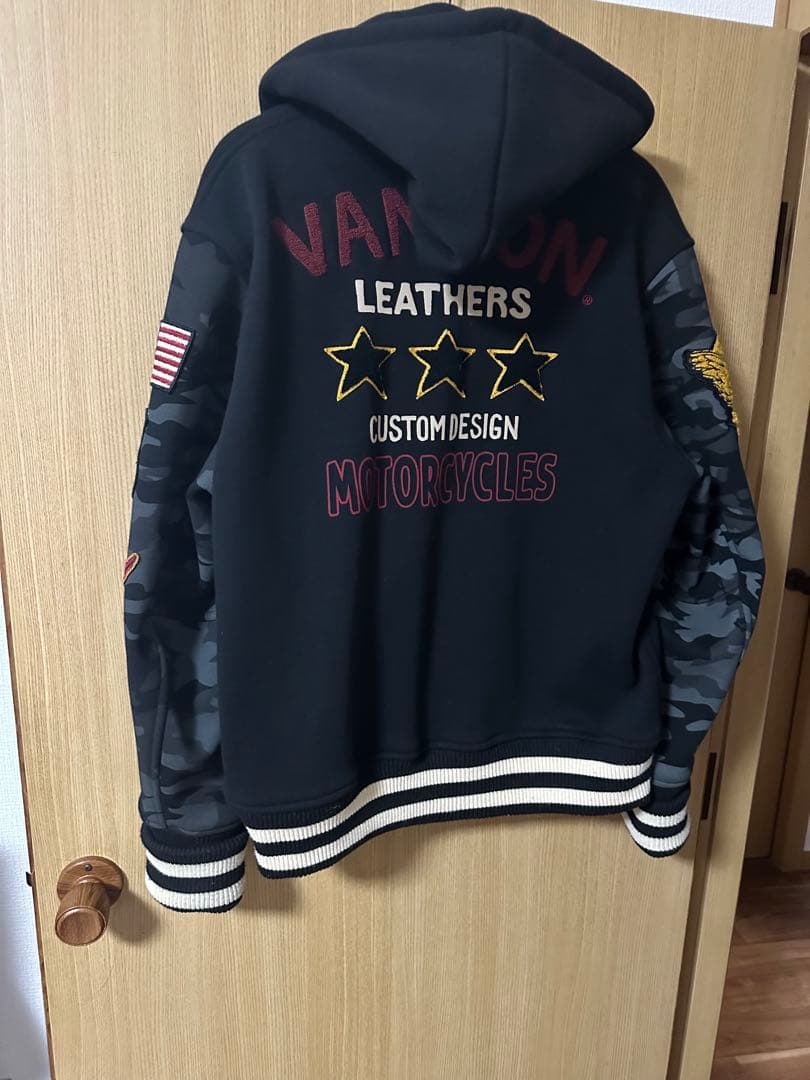 VANSON スタジャン カモフラージュ 袖付き