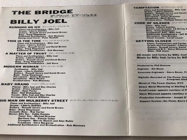 ビリー・ジョエル ザ・ブリッジ CD 国内盤 名盤 d710y77