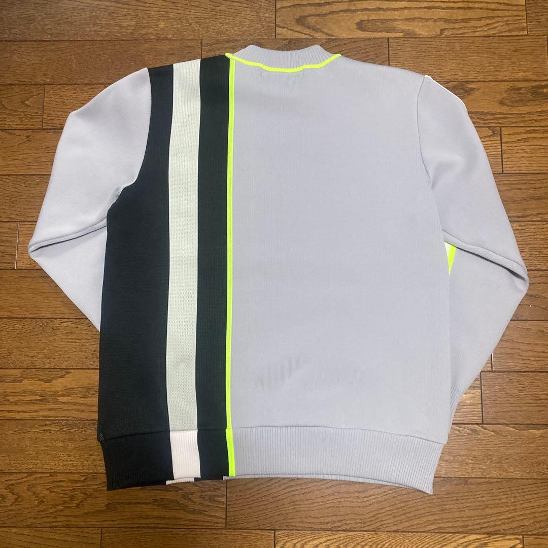 DECEMBERAY ストライプニットセーター　グレーメンズM