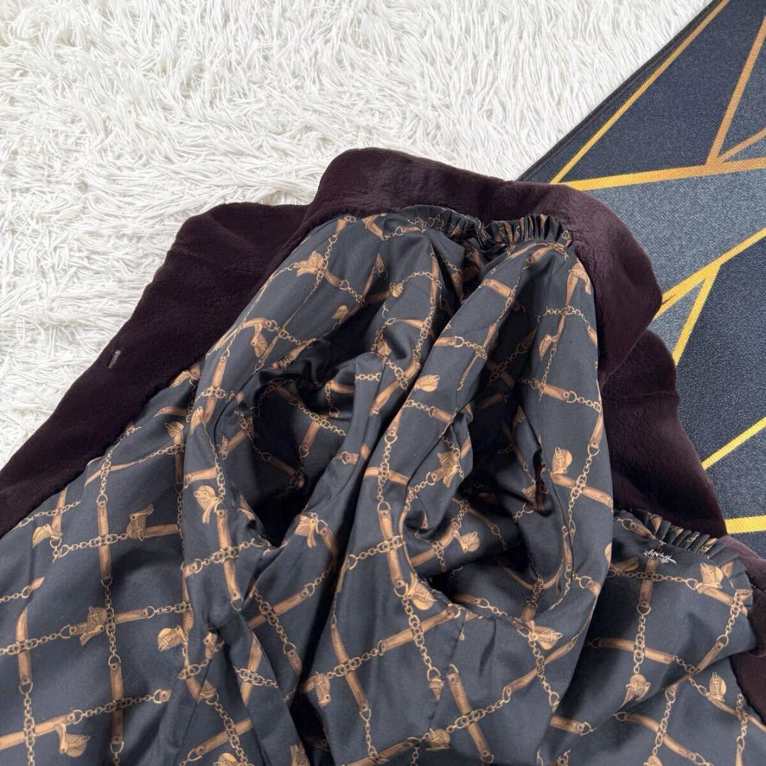 美品 総丈100㎝ エンバ シェアードミンク カシス コート ロング AA015