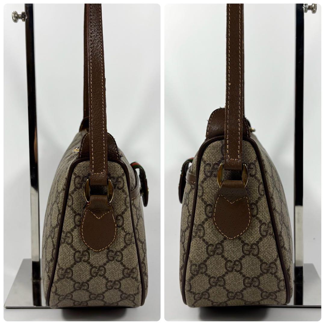 ✨極美品✨グッチ ショルダーバッグ シェリーライン GG インターロッキング 茶