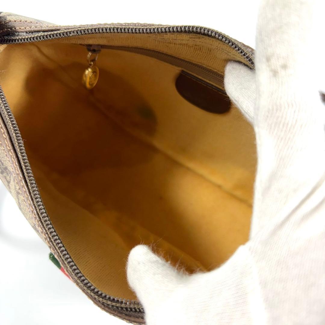 ✨極美品✨グッチ ショルダーバッグ シェリーライン GG インターロッキング 茶