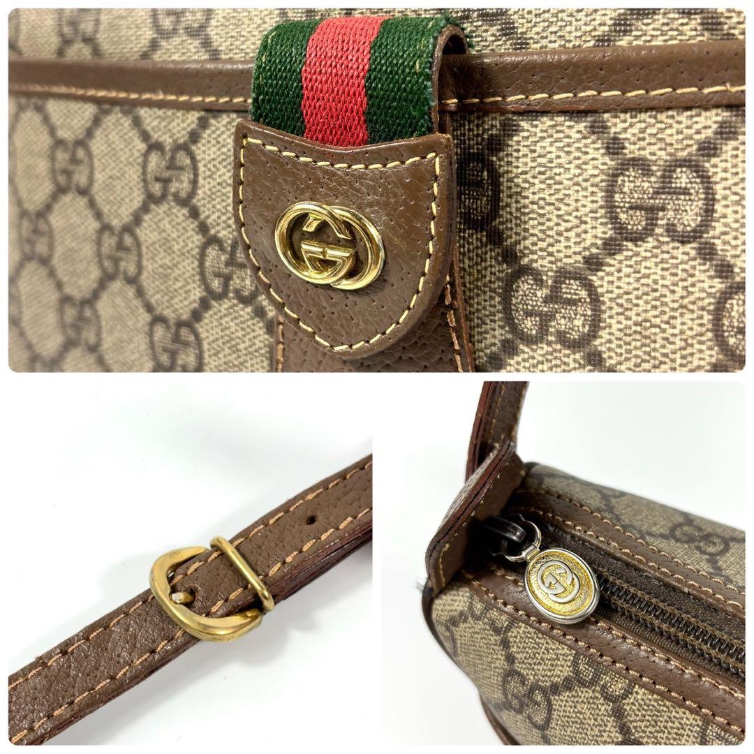 ✨極美品✨グッチ ショルダーバッグ シェリーライン GG インターロッキング 茶