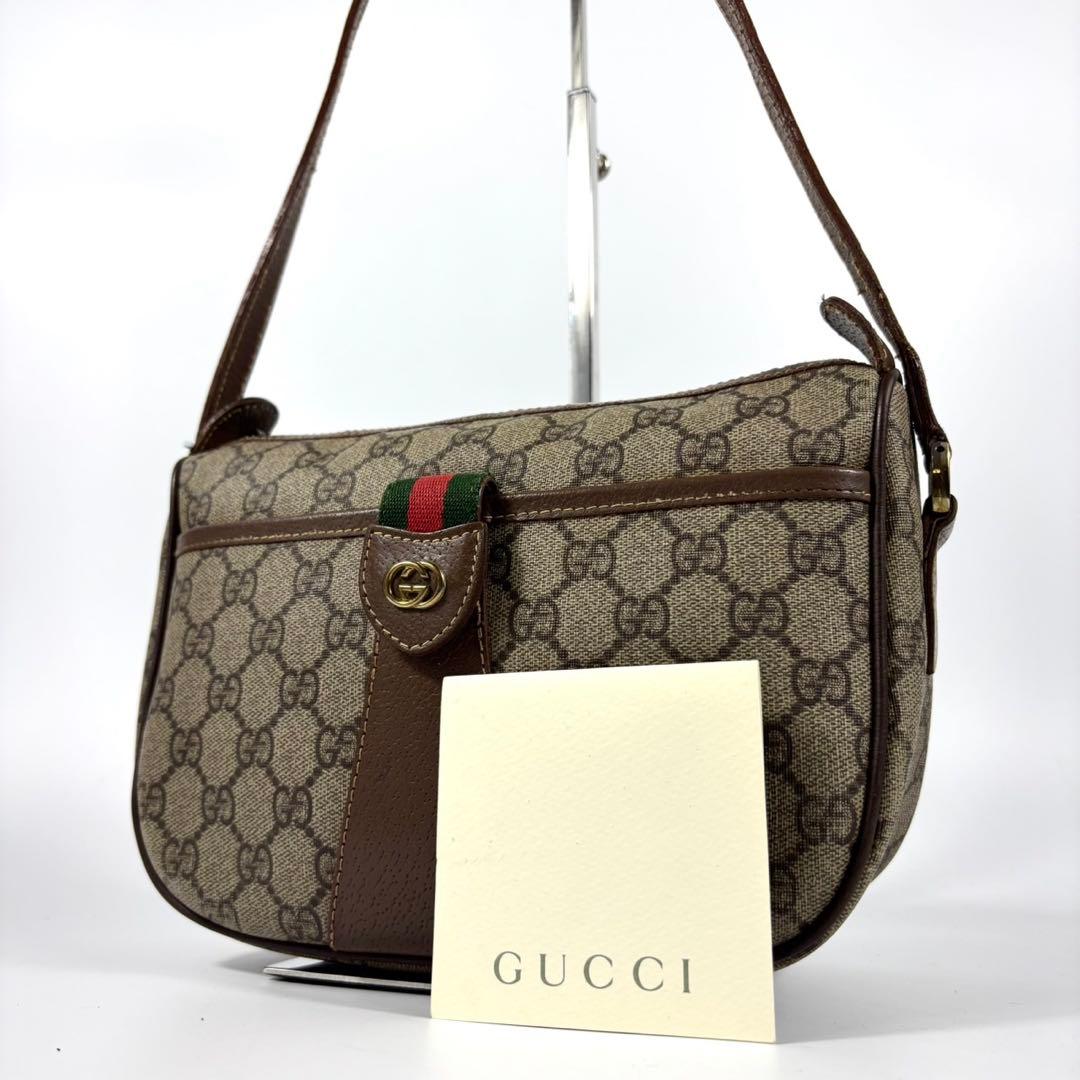 ✨極美品✨グッチ ショルダーバッグ シェリーライン GG インターロッキング 茶