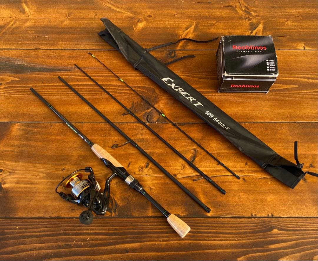 釣り竿セット　4ピースパックロッド　644UL 196cm バスロッド　バス釣り