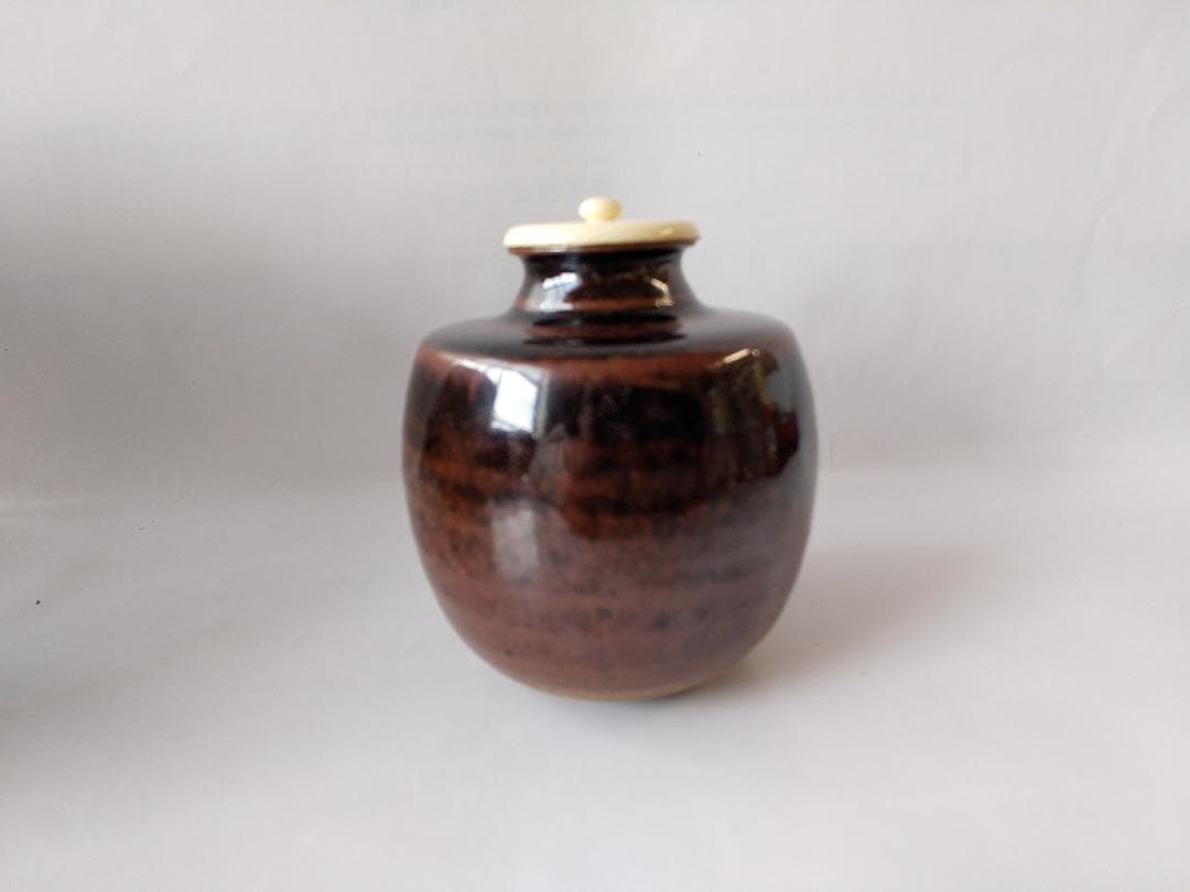 松本鉄山 松本鐵山 大名物写 本能寺文琳茶入 仕覆 朝倉間道 共箱 茶道具 新品