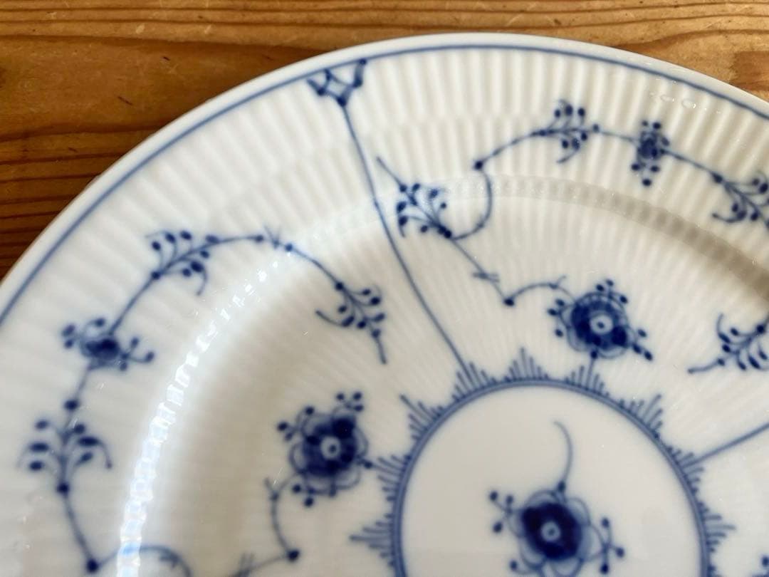 ロイヤルコペンハーゲン　ブルーフルーテッド　19デザートプレート×2