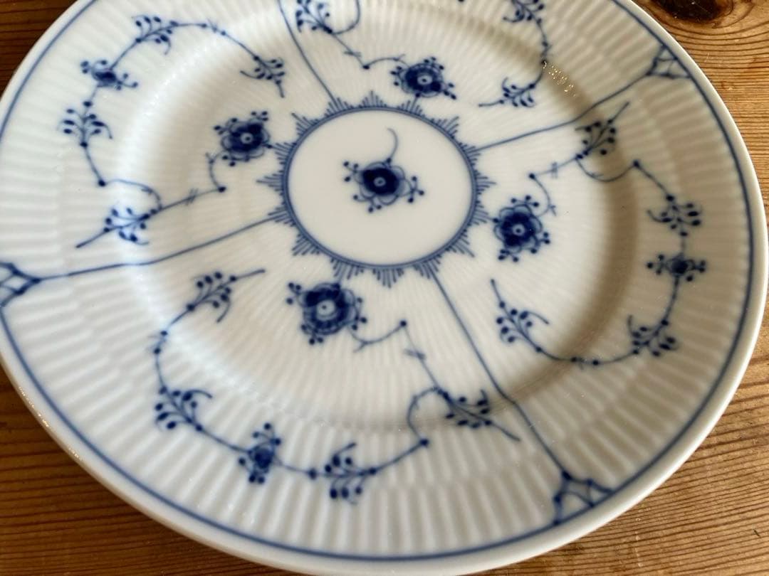 ロイヤルコペンハーゲン　ブルーフルーテッド　19デザートプレート×2