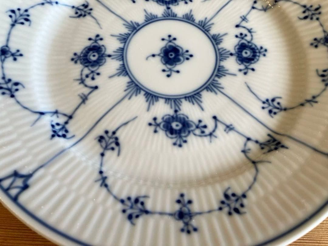 ロイヤルコペンハーゲン　ブルーフルーテッド　19デザートプレート×2