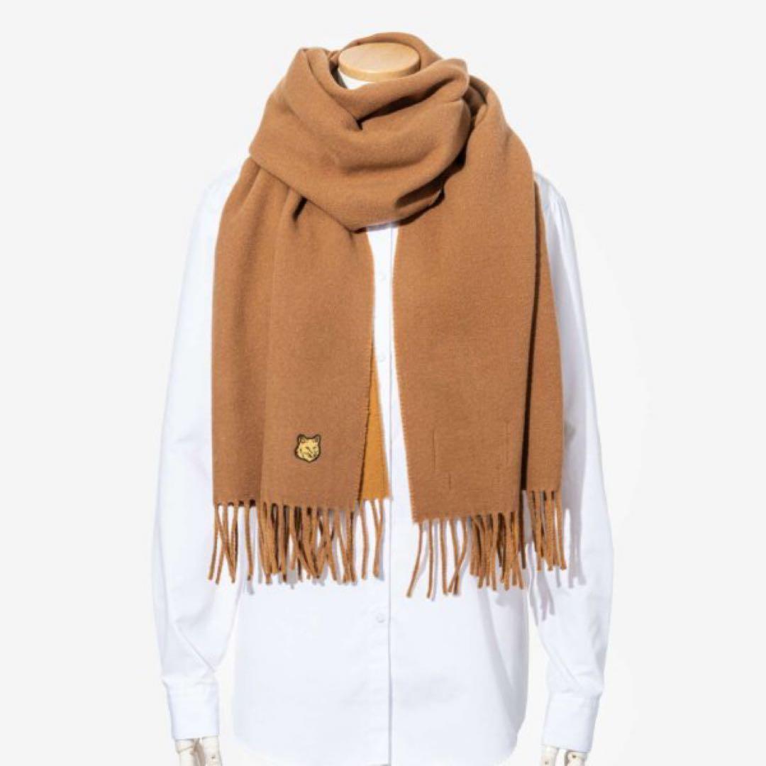 【本物正規品】MAISON KITSUNE ウールマフラー　メゾンキツネ