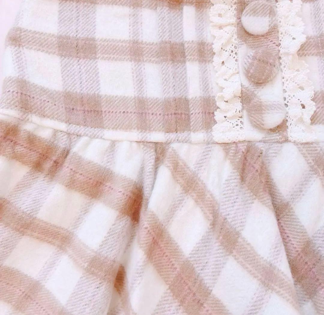 希少✨️LIZLISA 姫 チェック レース フリル スカート 平成 地雷 y2k