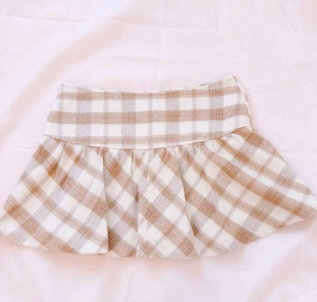 希少✨️LIZLISA 姫 チェック レース フリル スカート 平成 地雷 y2k