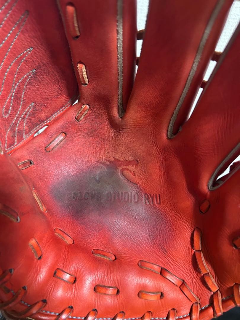RYU 硬式 投手 グラブ オレンジ