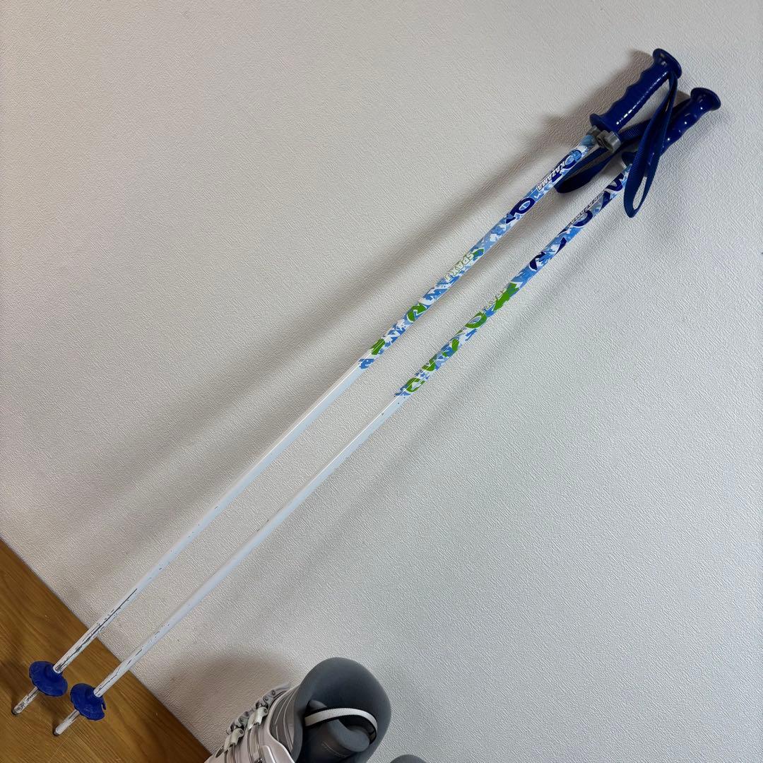 ジュニアスキーセット　K2 136cm 24-24.5cm ストック付