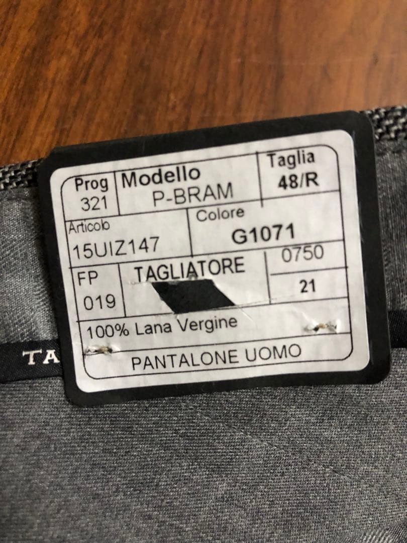 【秋冬】TAGLIATOREタリアトーレグレースラックス48新品