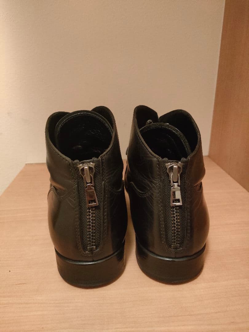 PADRONE バックジップ レースアップ チャッカブーツ 42 ブラック