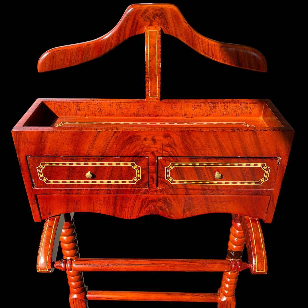 アンティーク調　ハンガーラック　マホガニー　無垢